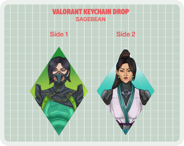 VALORANT Sage/Viper Sagebean KEYCHAIN