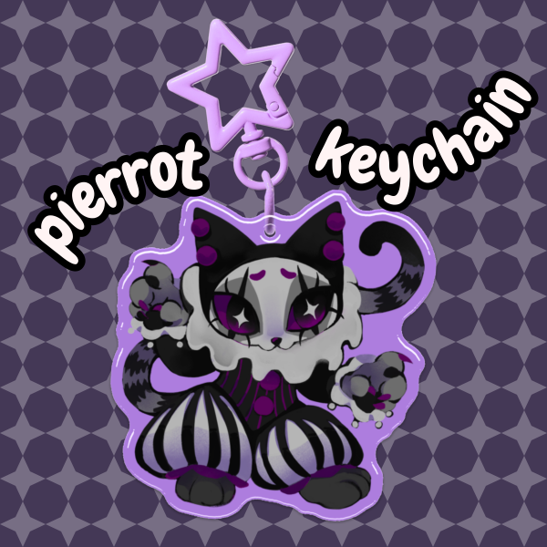 Pierrot Acrylic Keychain