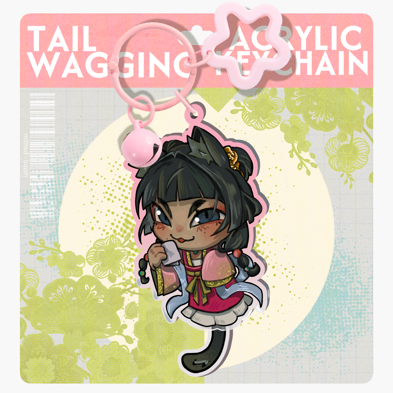 Garden Party Maomao - Tail-Wagging Keychain