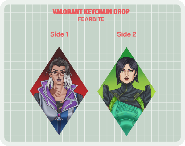 VALORANT Fade/Viper Fearbite KEYCHAIN