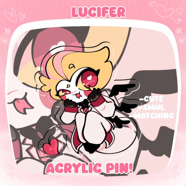 Lucifer Hazbin Hotel Acrylic Pin