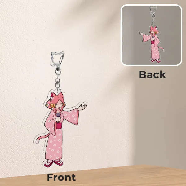 Pink's performance DELTARUNE clear acrylic keychains