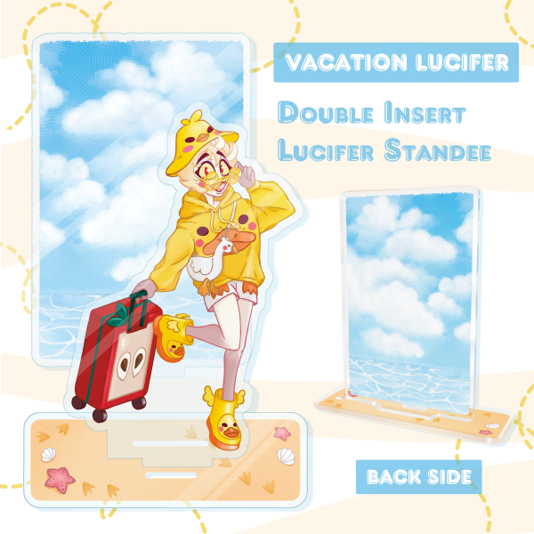 Ducky Vacation! Lucifer Standee (small)