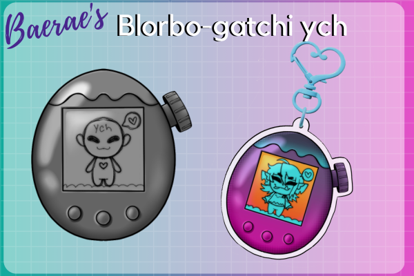 Blorbo-gotchi ych acrylic keychain