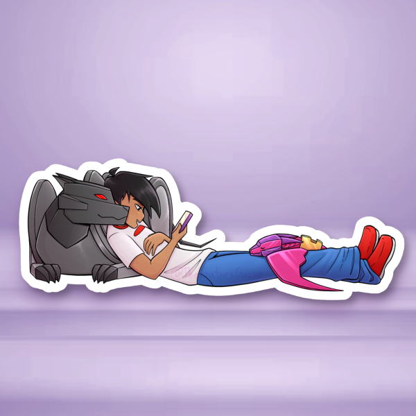 Adopticons Sticker: Ravage, Danny, and Ratbat