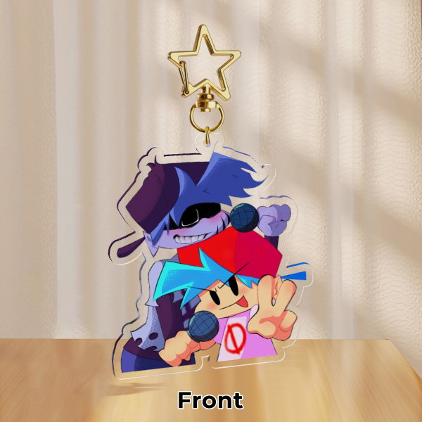 Silly Billy and Boyfriend Friday Night Funkin' Clear Acrylic Keychains