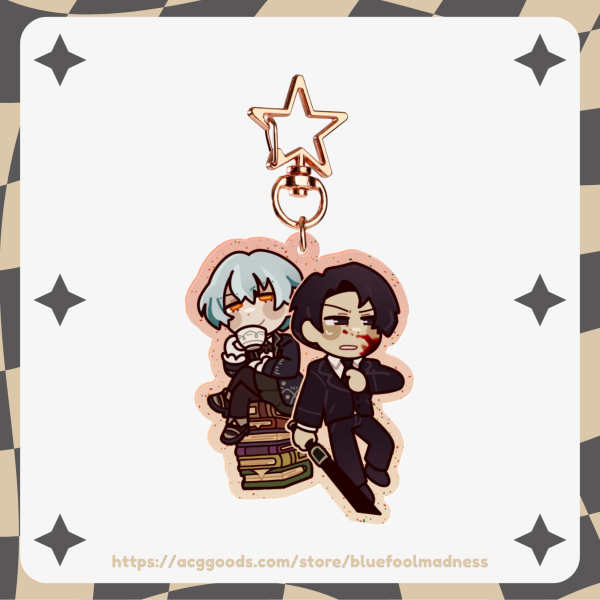 Angela and Roland [Library of Ruina] - Glitter Acrylic Keychain