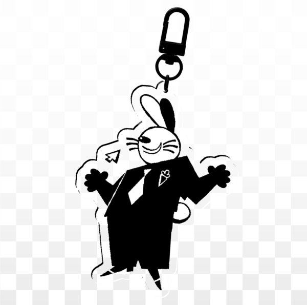 3" glitchtrap humanoid acrylic keychain (fnaf au)