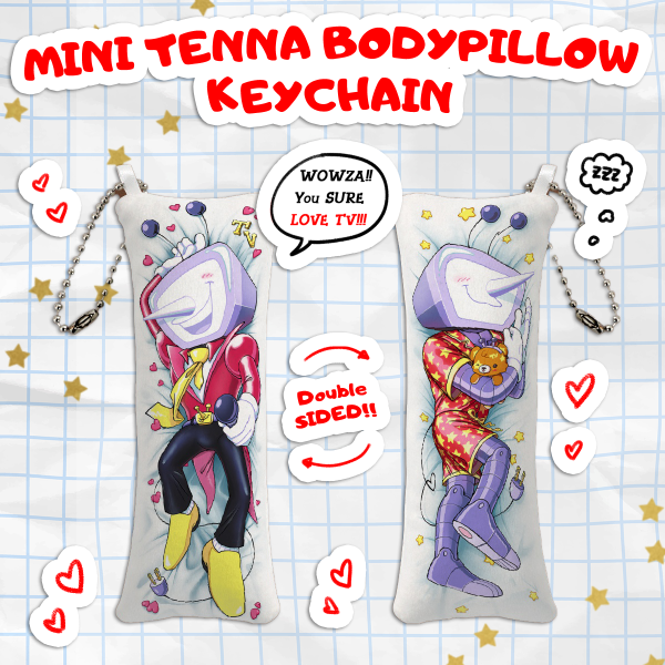 Tenna "Mini Body Pillow" Keychain - 1.97″x 5.12″(5x13cm) [Deltarune]
