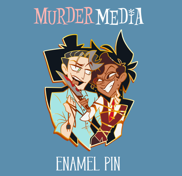Vincent/Alastor Murdermedia enamel pin