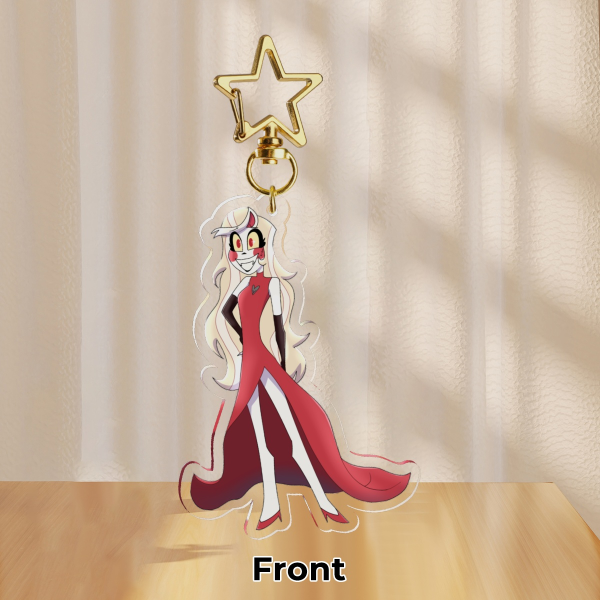 Stylish Charlie Morningstar Hazbin Hotel Clear Acrylic Keychains