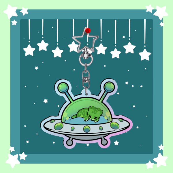 Glorp Ship | Rainbow Keychain