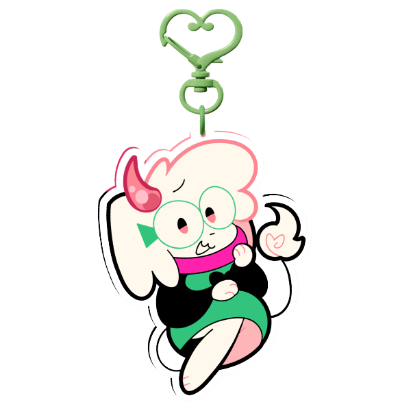 Ralsei Clear Acrylic Keychain