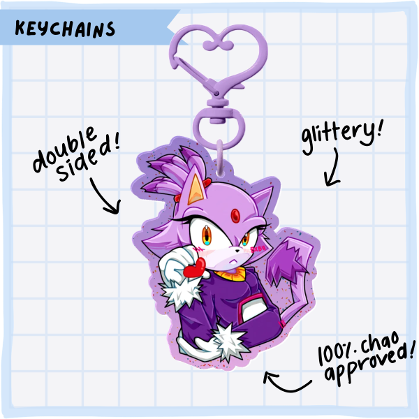 Blaze IHeartU Keychain [Sonic The Hedgehog]