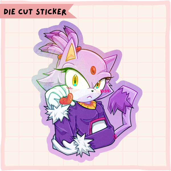 Blaze IHeartU Die Cut Stickers [Sonic The Hedgehog]