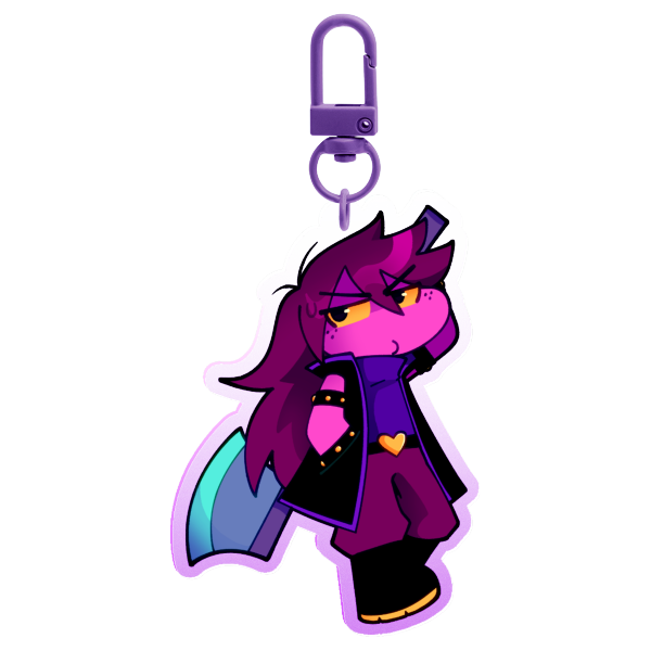 Susie Colored Edge Acrylic Charm