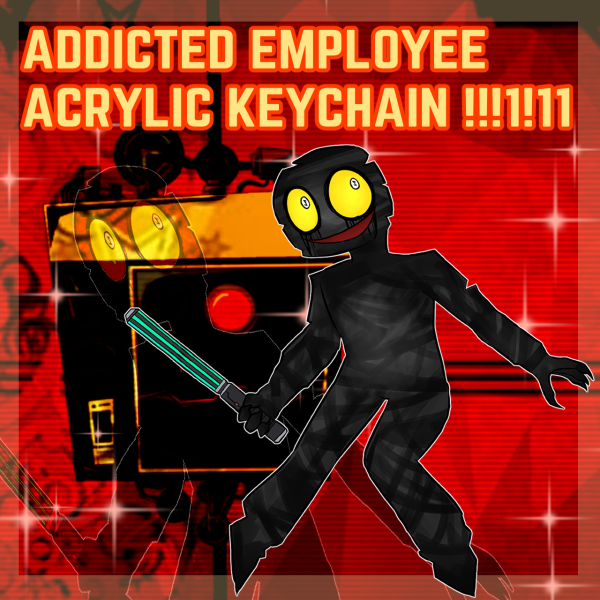 BEWITCHED / ADDICTED EMPLOYEE ACRYLIC KEYCHAIN - Singing Machine Lobotomy Corporation Library of Ruina