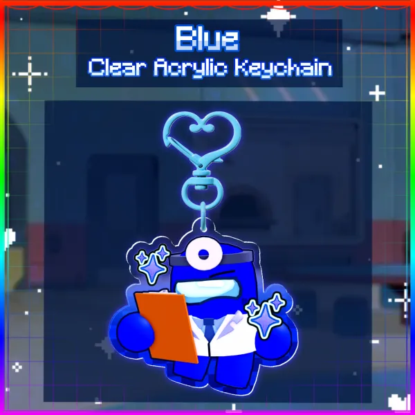 Blue Among Us Show 💙 | Clear Acrylic Keychains