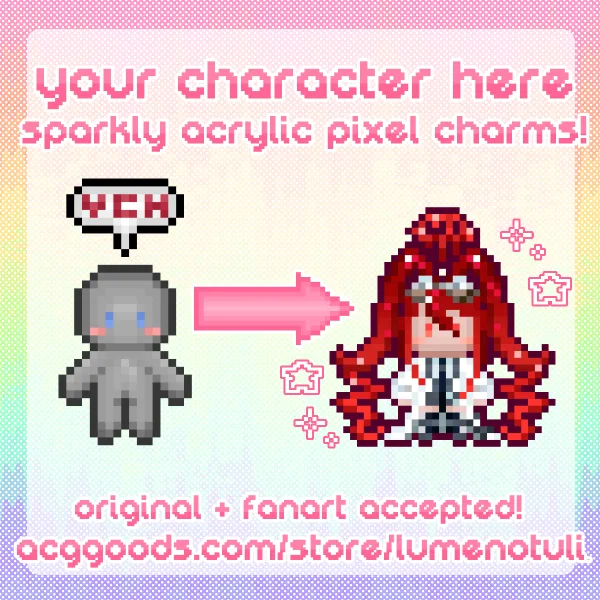 custom ych pixel charms!