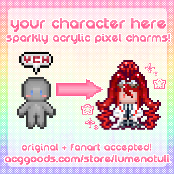 custom ych pixel charms!