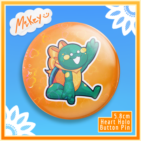RotTMNT Turtle Tots Michelangelo Button Pin - 5.8cm