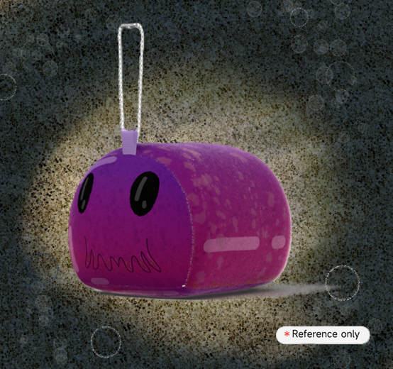 Purple Sea Cucumber Mochikororin Plush Keychain