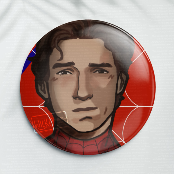 Spider-Man Tom Holland Fanart (Spider-Man Brand New Day) Round Badge (GLOSS)