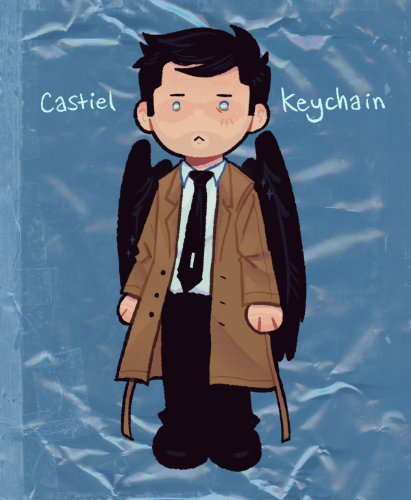 Castiel Keychain
