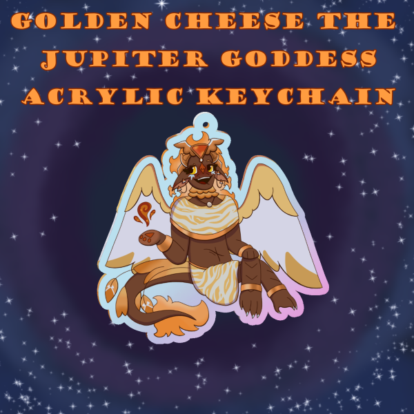 Golden Cheese the Jupiter Goddess Acrylic Keychain