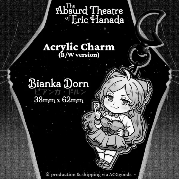 Bianka Dorn Keychain Charm (B/W ver.) 【The Absurd Theatre of Eric Hanada】