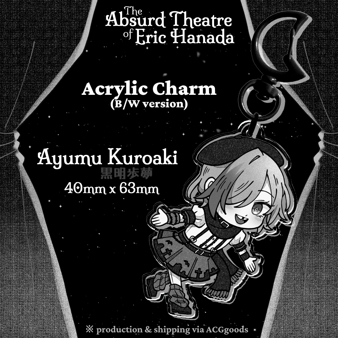 Ayumu Kuroaki Keychain Charm (B/W ver.) 【The Absurd Theatre of Eric Hanada】