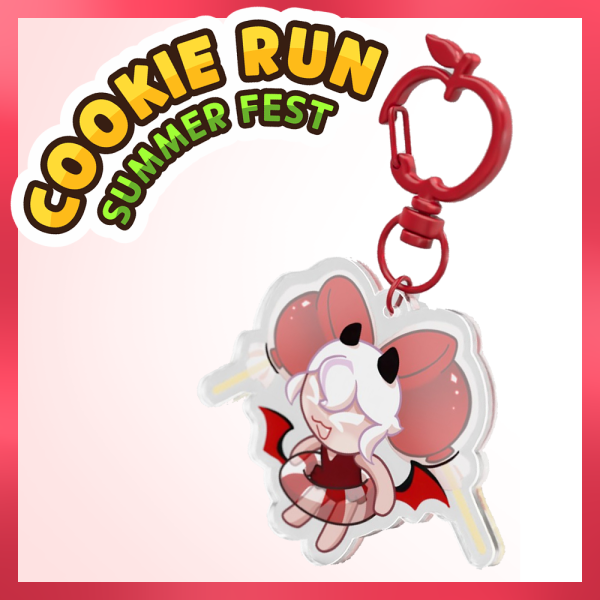 Candy Apple Cookie Keychain