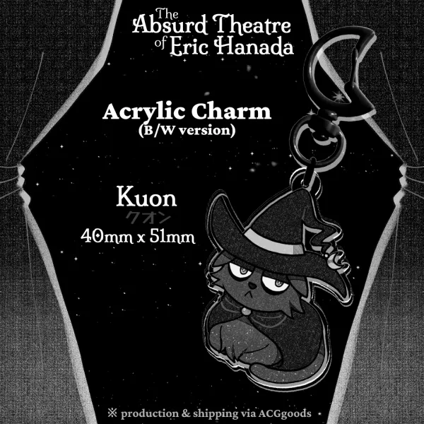Kuon Keychain Charm (B/W ver.) 【The Absurd Theatre of Eric Hanada】