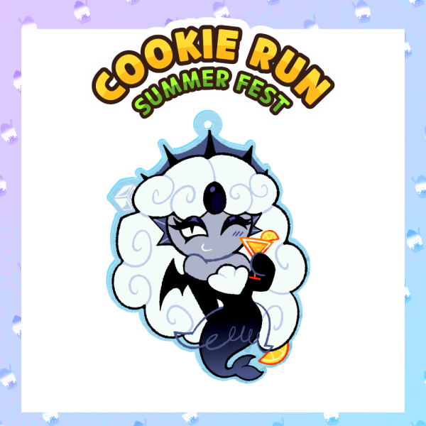 Black Pearl Cookie Lemonade Ripple Keychain