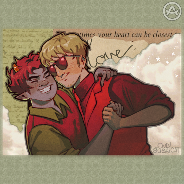 Davekat red and green print A5