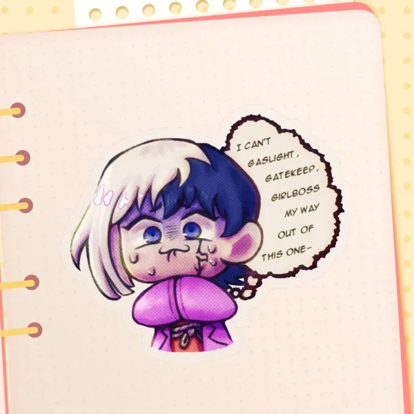 Dr.STONE Gen Gaslight Gatekeep Girlboss Sticker