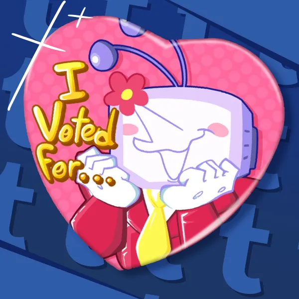 Tenna Tumblr Sexyman Vote Pin