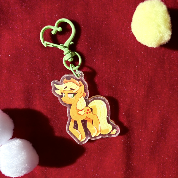 ˚｡⋆ Applejack - Glitter Keychain - My Little Pony ⋆⭒˚