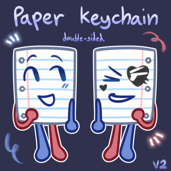 Paper and Rockstar Paper // Inanimate Insanity Acrylic Keychain (Double-sided)