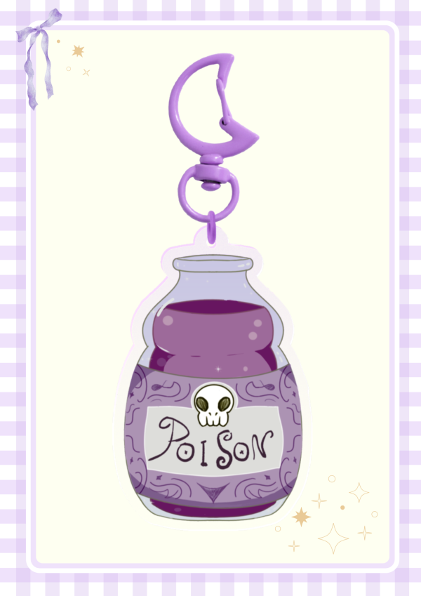 Poison Clear Acrylic Keychains