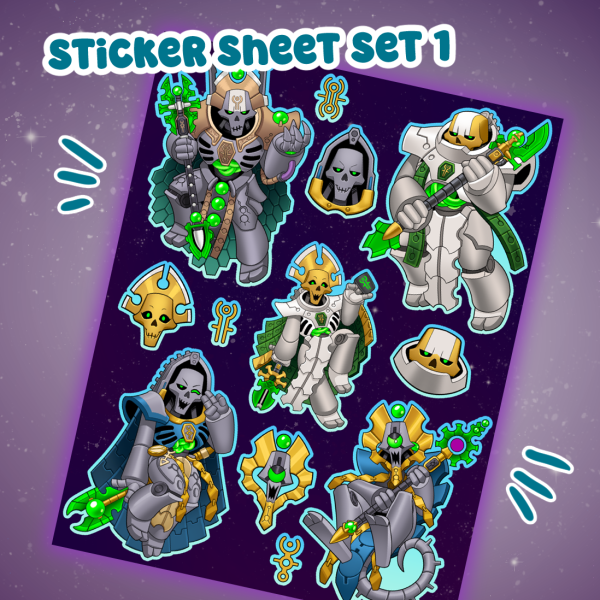 Space Robot Sticker Sheet Set 1 (Glossy)