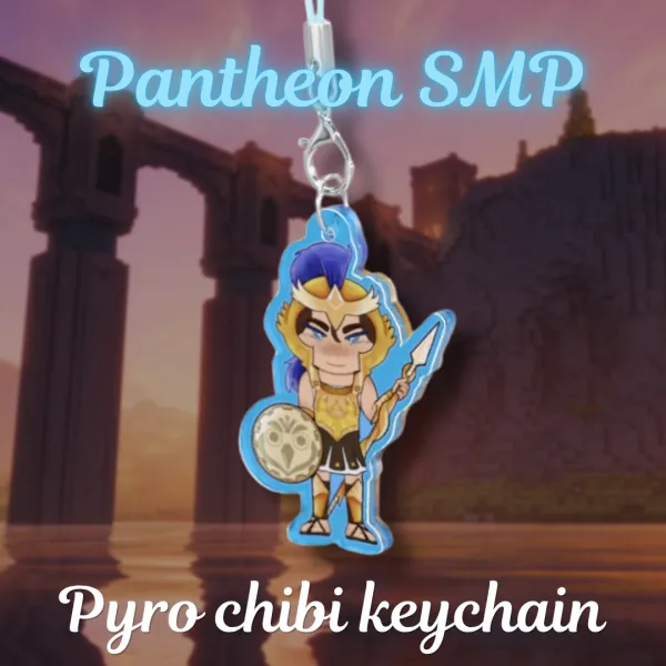 Pantheon SMP Pyro chibi keychain