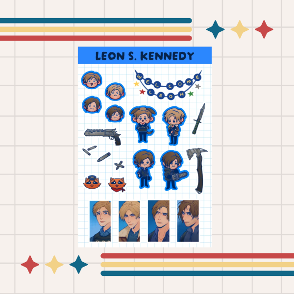 Leon Kennedy Sticker Sheet