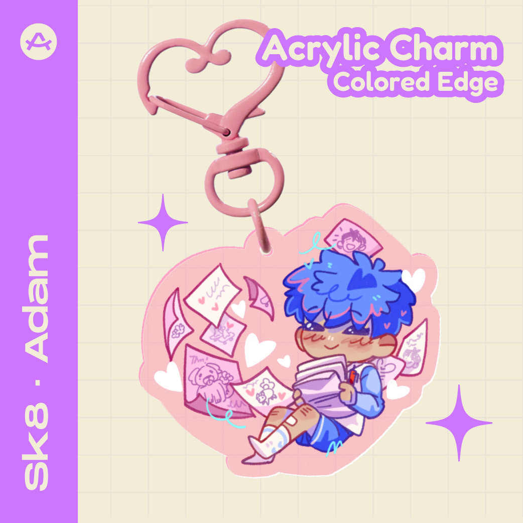 "Heart Letters Adam" Keychain