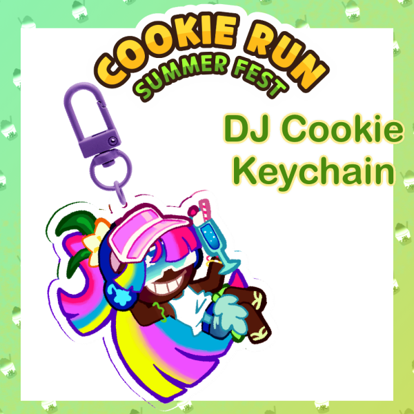 Cookie Run Summee Fest DJ Cookie Clear Acrylic Keychains
