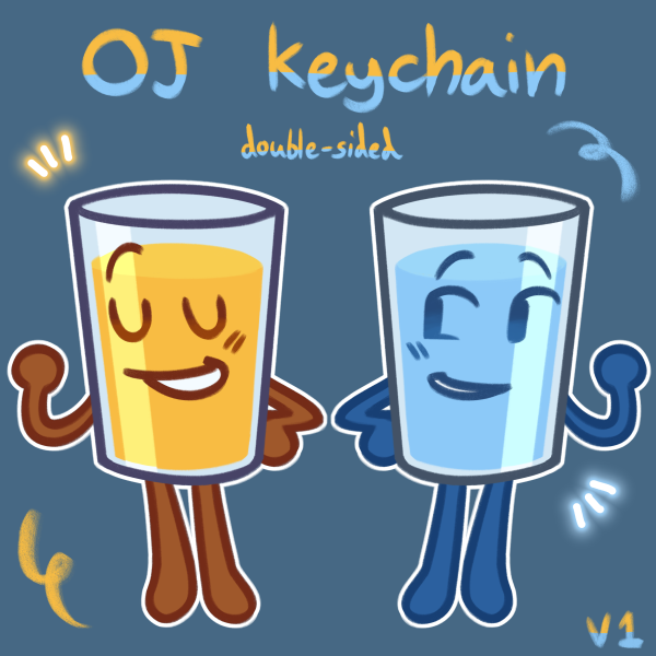 OJ and Blue OJ // Inanimate Insanity Acrylic Keychain (Double-sided)