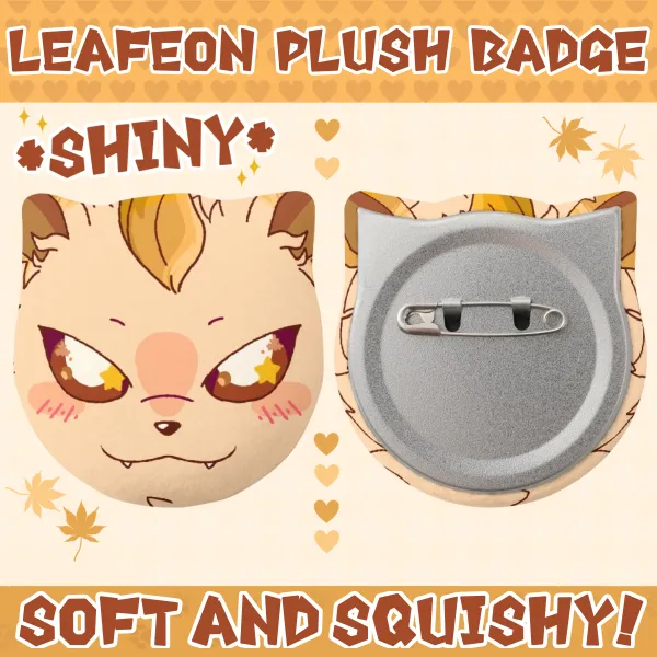 Shiny Leafeon - Pokemon Plush Badge