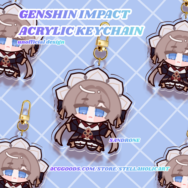 Sandrone (Genshin Impact) Clear Acrylic Keychain