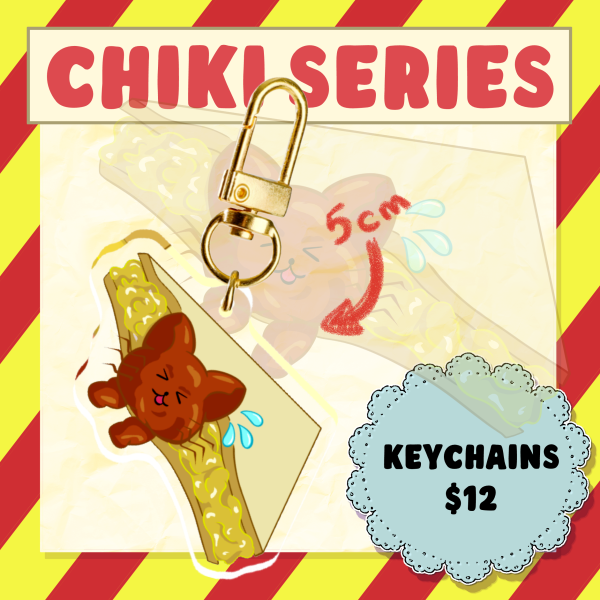 Chiki Series || Spicy Chiki Sando || Single-side Rounding Acrylic Keychains
