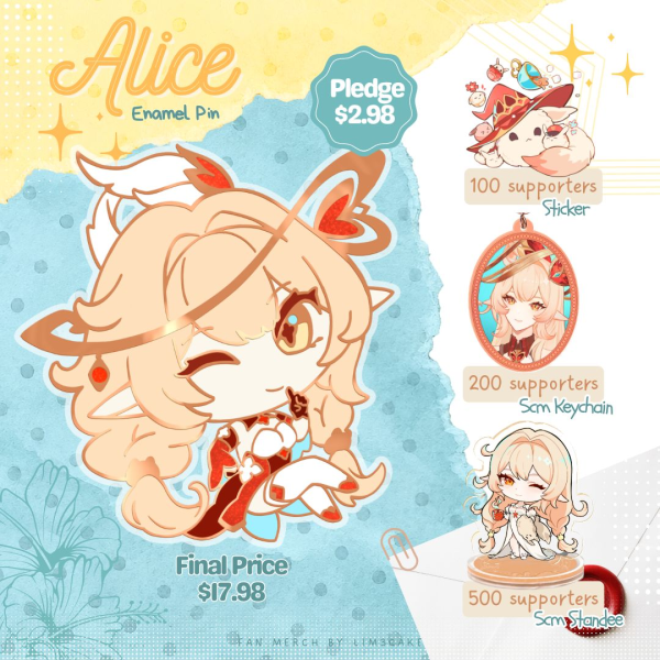 Alice Enamel Pin